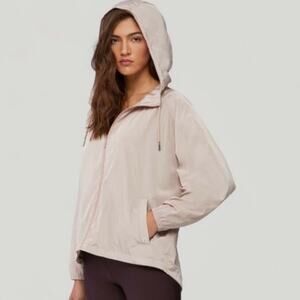 Soia & Kyo Oaklynn Windbreaker Zip Up Jacket in Blush Pink Size Plus 1X